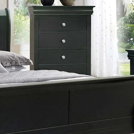 Louis Philippe Style 5 Drawer Chest with Dovetail Drawers